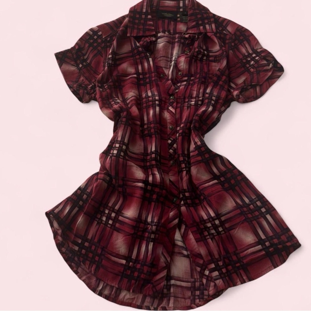 Harley Davidson plaid women’s shirt